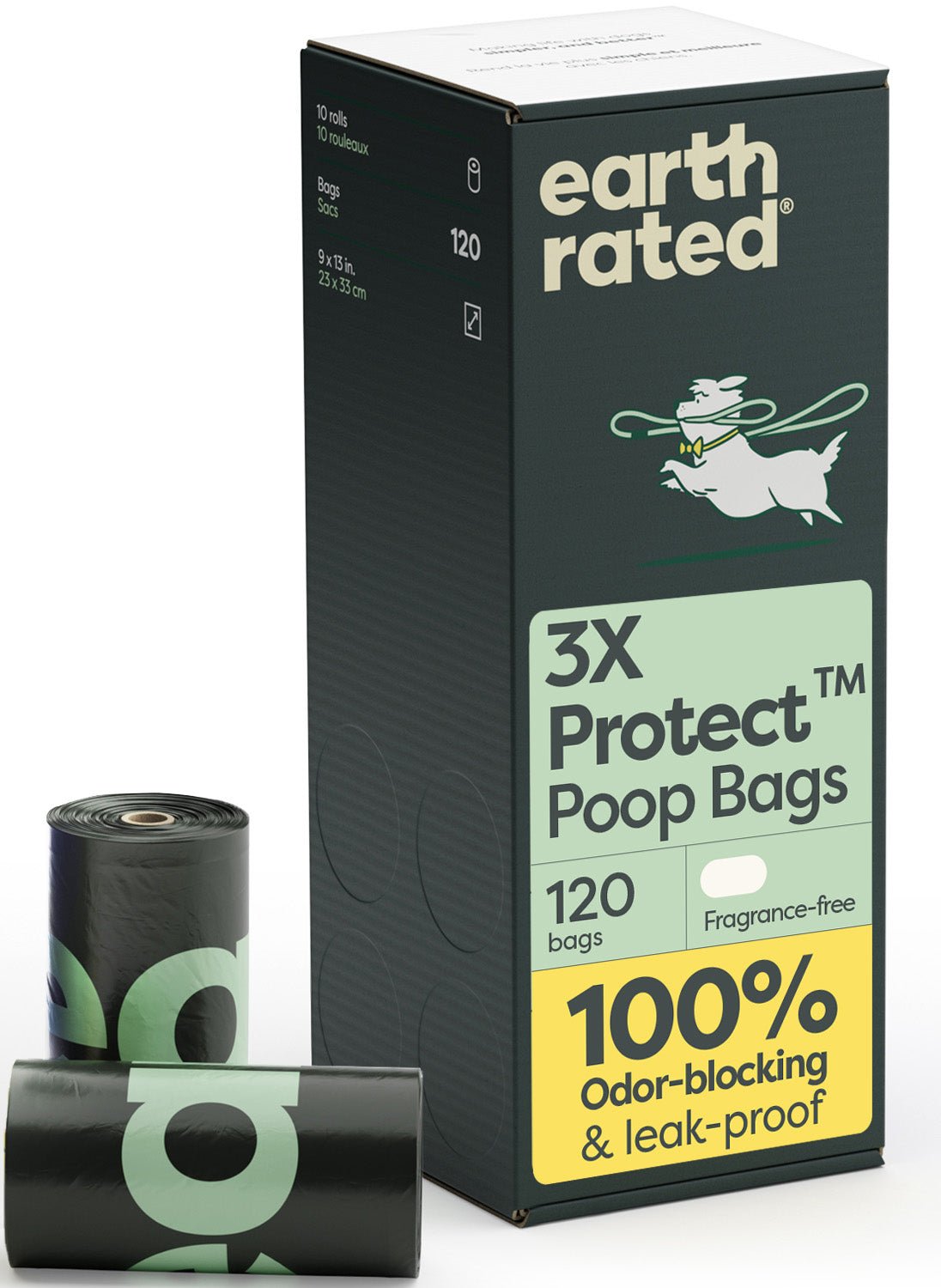 Odor-Blocking Dog Poop Bags Refill Rolls With 3X Protect Technology Q5
